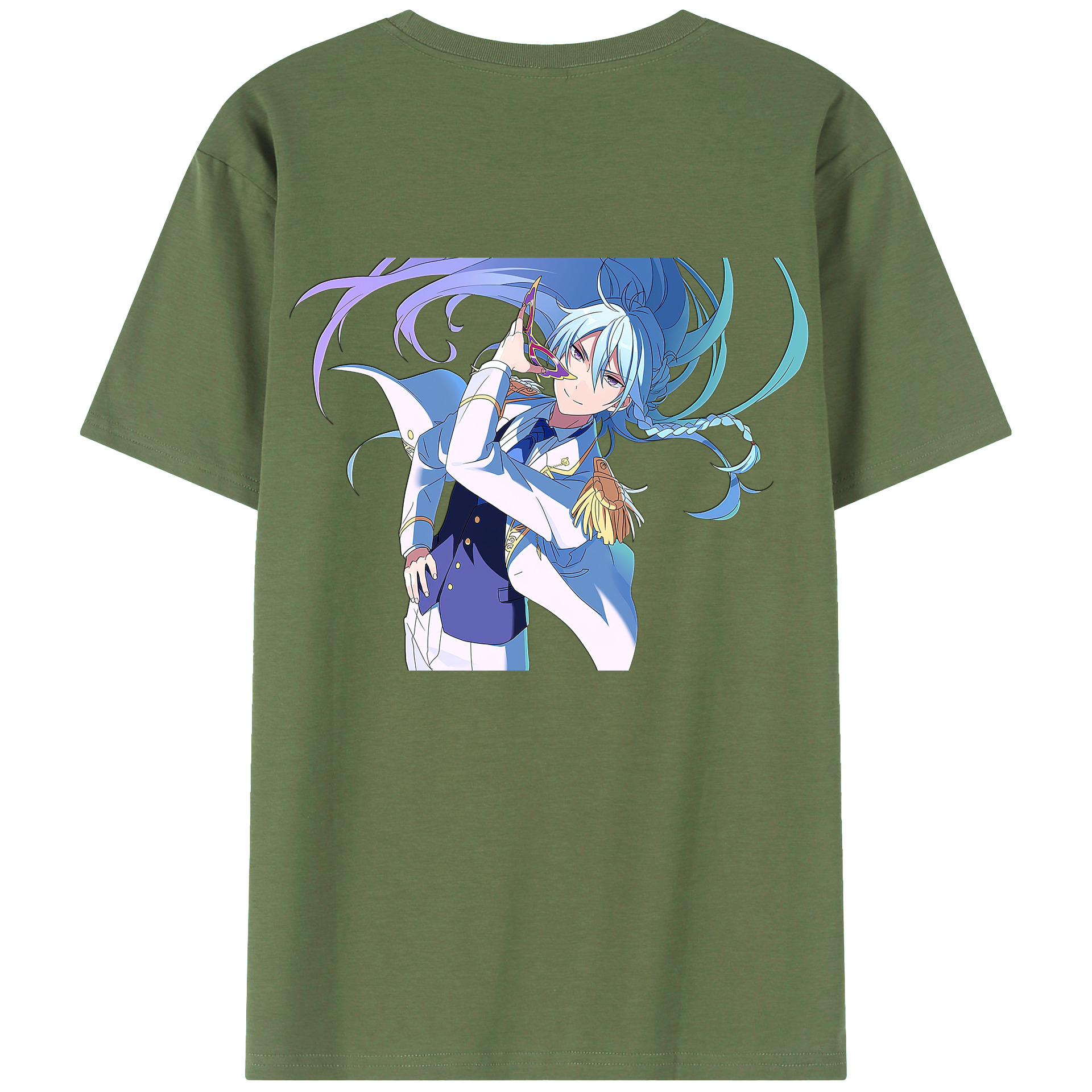 （画像用） あんさんぶるスターズ! Ensemble Stars 綿100％ メンズ半袖Tシャツ（バックプリント） 通気性